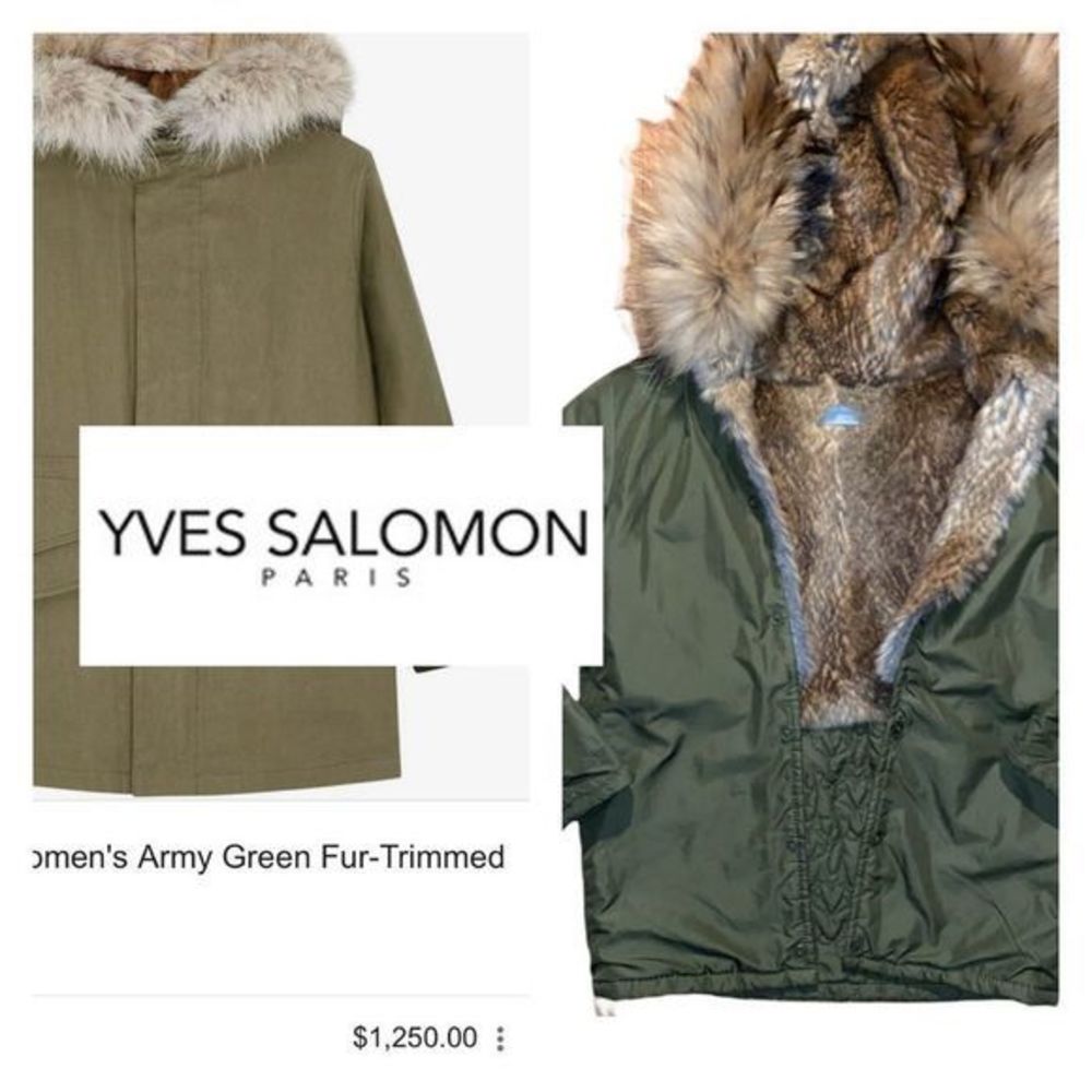 Yves Salomon Rabbit Fur lined Coat kids 8